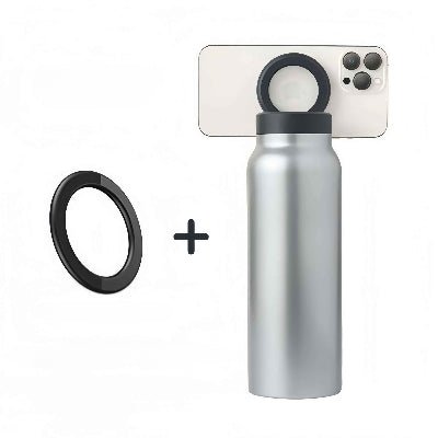 Bouteille isotherme Rythme 700 ml avec support magnétique –variable grise- Soiflex