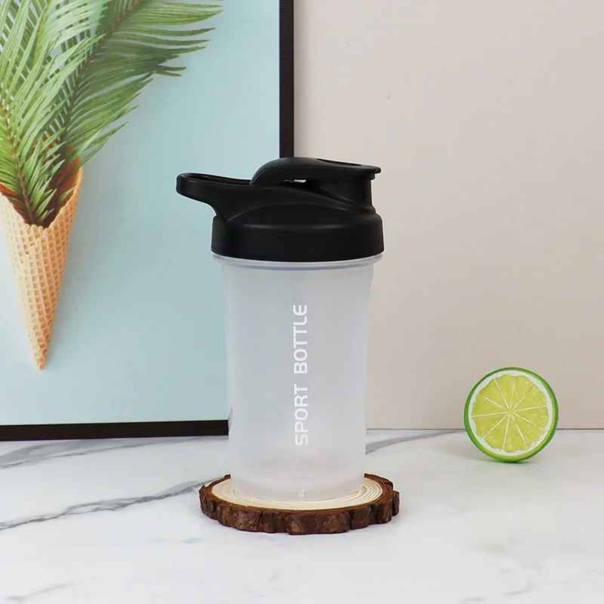 Shaker Protéines 300 ml avec Boule de Mélange - variable noir - Soiflex