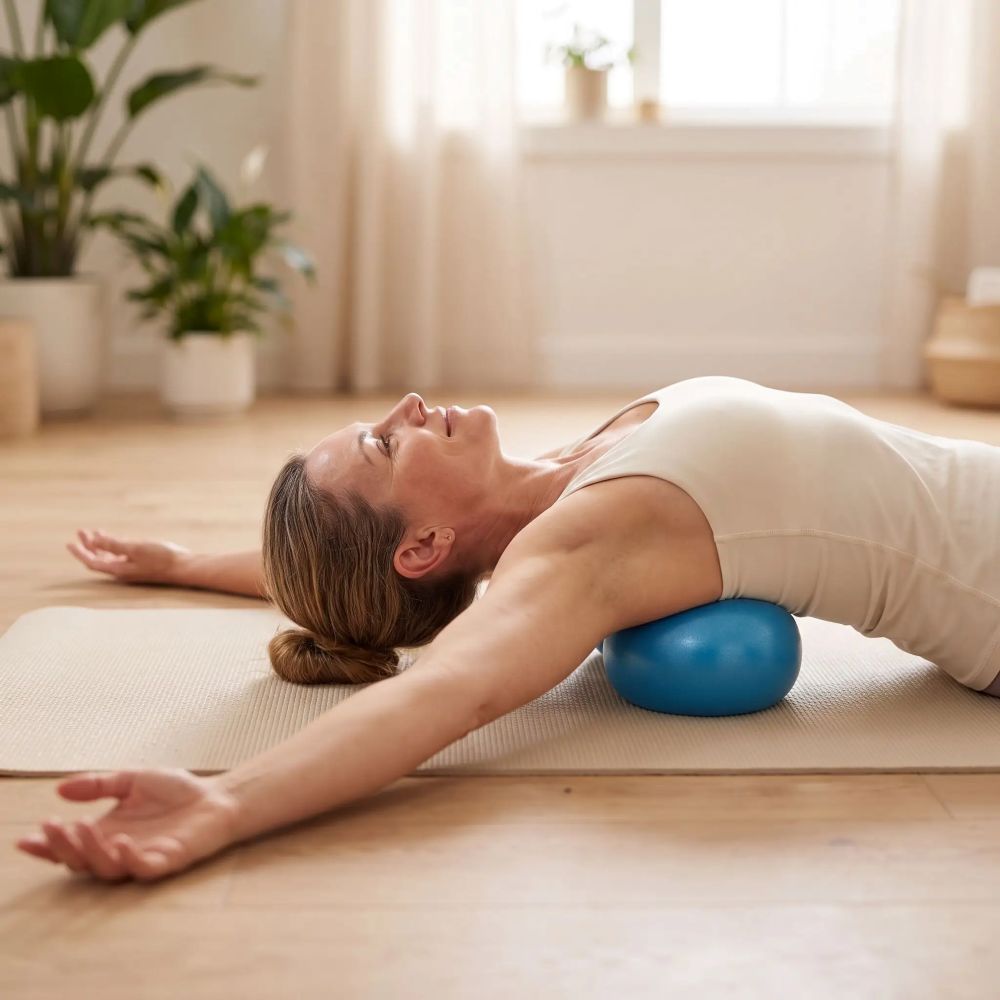 Ballon Pilate Lila 15 cm - femme a ballon sous homoplate