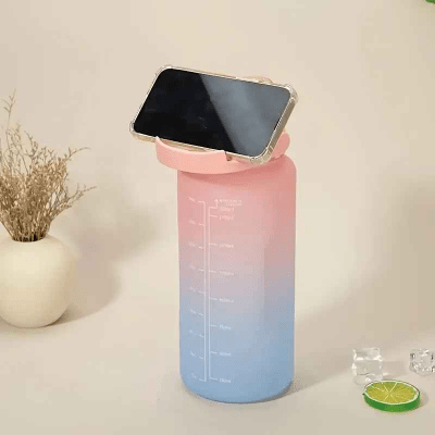 Gourde Force 2 L – Grande capacité pour sport et fitness - visuel de la gourde rose et mauve Soiflex