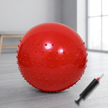 SWISS BALL JAYA 45cm Double Surface Lisse et Picots Massants rouge