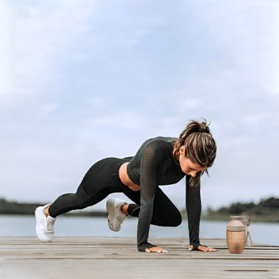 Shaker Cime 600 ml – Pratique et durable pour protéines et sport - femme a l'exterieur fait des pompes Soiflex