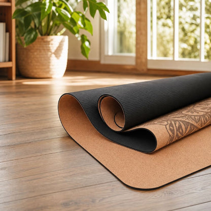 Tapis de Yoga en liège Lotus 4mm tapis sur plancher de salon