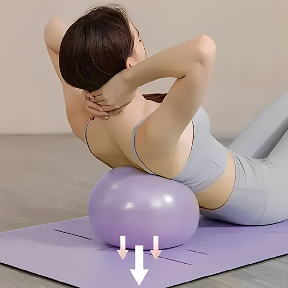 Ballon Pilates Aura –femme dos appuyer sur ballon Léger et confortable pour exercices - Soiflex