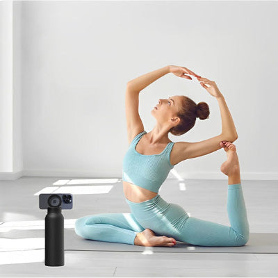 bouteille isotherme zoom femme position yoga