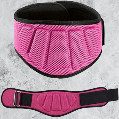 Ceinture pour la musculation - FitnessWaistBelts™ - Rose - Soiflex