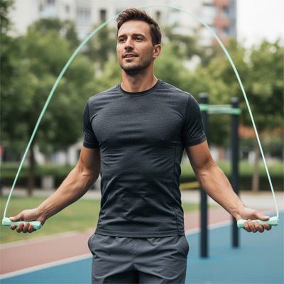 Corde a sauter Stylo – Compacte et pratique pour entraînements -homme saute a la corde a l'exterieur Soiflex