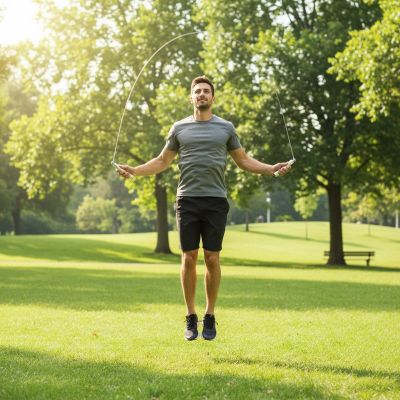 corde a sauter jumprope argent homme parc