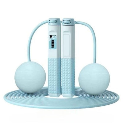 Corde à sauter sans fil Double Usage – variable bleu Cardio et coordination - Soiflex