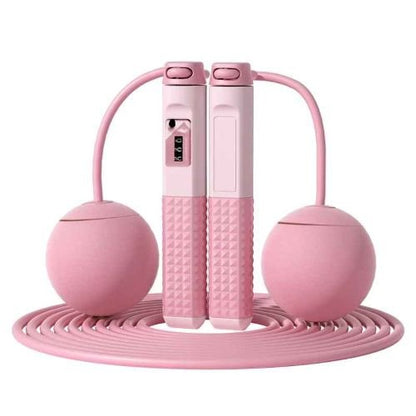 Corde à sauter sans fil Double Usage – variable rose Cardio et coordination - Soiflex