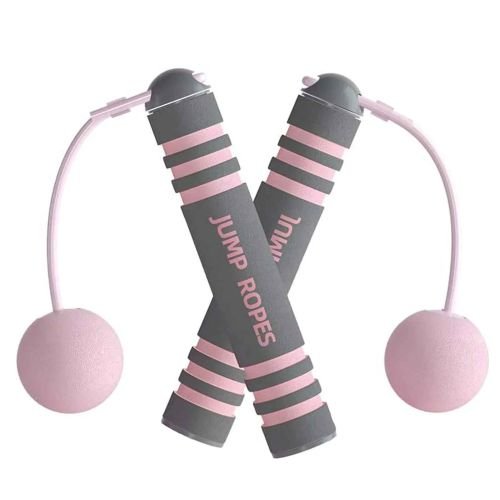 Corde à sauter sans fil JumpFit – variable rose Léger & pratique cardio maison - Soiflex
