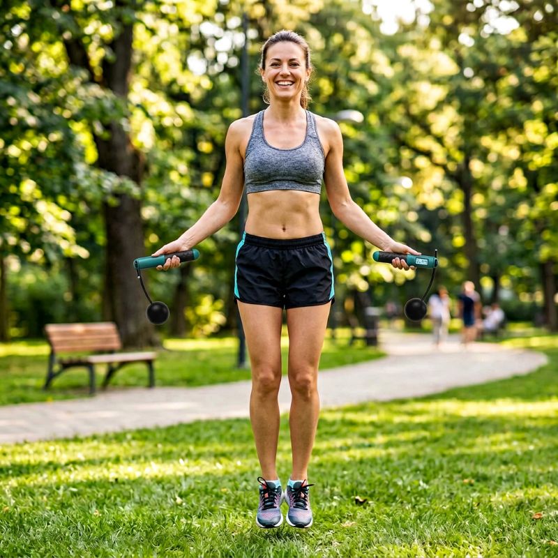 Corde à sauter sans fil Pulsar – fille saute a la corde au parc Antidérapante & rapide - Soiflex