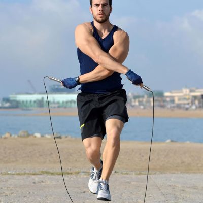 corde a sauter sprint homme bras croiser