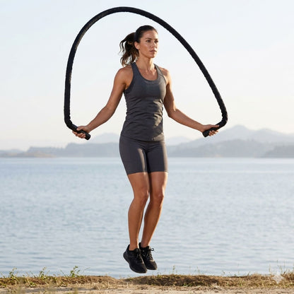 Corde a sauter lourde Cobra 3 lb, 25 mm en polyester femme saute a la corde au bord de mer- Soiflex