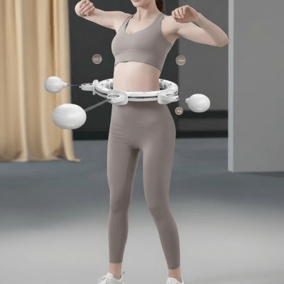 Hula hoop SlimFit avec compteur – Fitness, tonification et coordination - femme tourne avec son hula hoop Soiflex