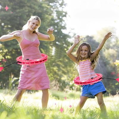 Hula hoop SlimTech – Léger et tonifiant pour abdos - mere fille font du hula hoop au parc Soiflex