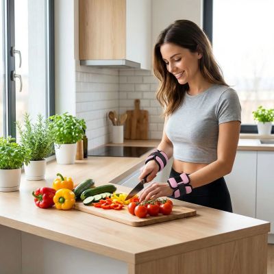 Poids cheville 1 lb chacun – femme dans la cuisine Renforcement ciblé bras et jambes - Soiflex
