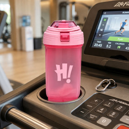 Shaker sport étanche 500 ml – un shaker dans le porte gobelet d'un tapis roulant Gourde fitness Soiflex - Soiflex