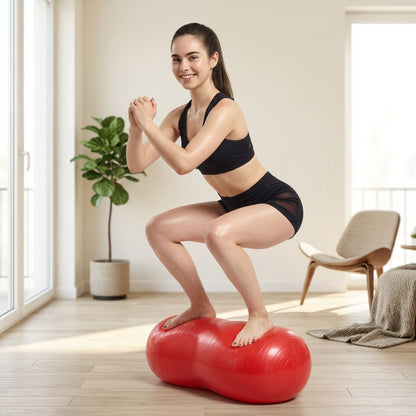 Swiss Ball Peanut – femme debout sur swiss ball Fitness et Pilates pour maison - Soiflex