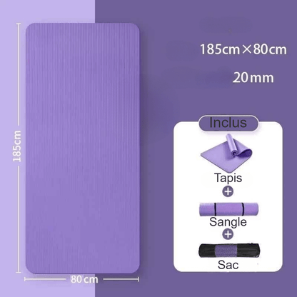 Tapis de gym épais ComfortPlus 20 mm – variable mauve- Soiflex