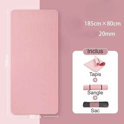 Tapis de gym épais ComfortPlus 20 mm – variable rose - Soiflex
