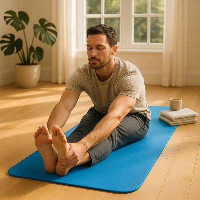 tapis de gym vif homme yoga salon