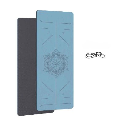 Tapis de yoga lotus bleu
