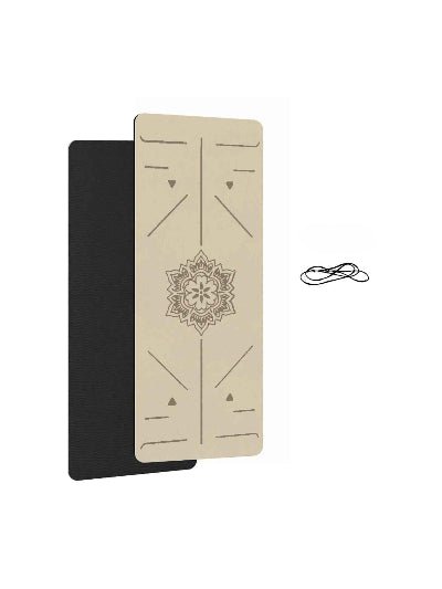 Tapis de yoga Lotus café