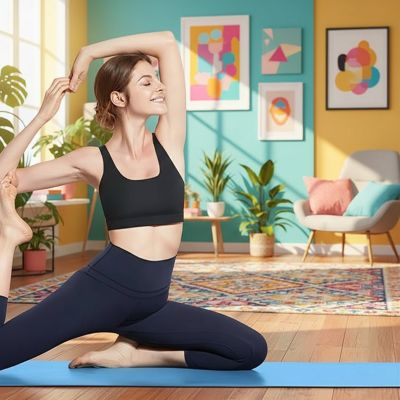 tapis du sport ciel femme salon